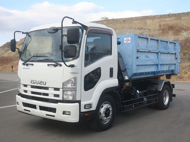 [Vehicles for lease rental only] 2014 model Isuzu Forward, heavy-duty arm roll, ShinMaywa, boxed, twin hoist, 240 horsepower 