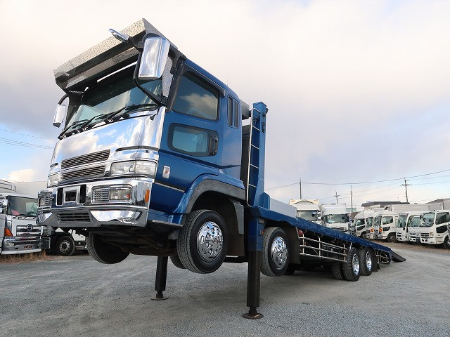 2006 Mitsubishi Fuso Super Great Large Self Loader 4-Axle Low Bed Fujita Radio Controlled Winch Automatic Step Board ★Inspection valid until September 2015★