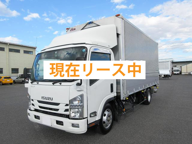 2014 Isuzu Elf, small aluminum wing, 3.1t load capacity, wide and extra long, 224cm cargo bed height, storage PG, full low floor, 150 horsepower [medium-sized license required *excluding 5t limited]