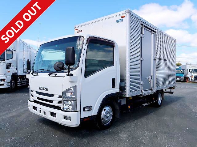 2016 Isuzu Elf 2t aluminum van, wide and long, 215cm cargo bed height, left sliding door, full low floor, 2-stage lashing rail, 150 horsepower [medium-sized license required *excluding 5t limited]