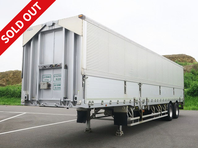 2012 Toho 2-axle wing trailer, 13m body, maximum load 20.5t, lift axle, aluminum wheels