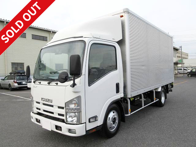 2010 Isuzu Elf 3t aluminum van, standard long, cargo bed height 205cm, combination gate, full low floor, 2-stage lashing rail, 150 horsepower [medium-sized license compatible *excluding 5t limited]