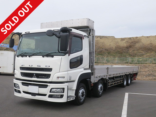 2013 Mitsubishi Fuso Super Great Large flatbed aluminum block 5-way opening 4-axle low floor ★MOT valid until November 2014★