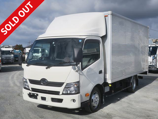 2017 Hino Dutro 2t Aluminum Van Wide Long Cargo Bed Height 205cm Fully Low Floor 2-Tier Lashing Rail [Semi-Medium License Compatible *Excluding 5t Limited]