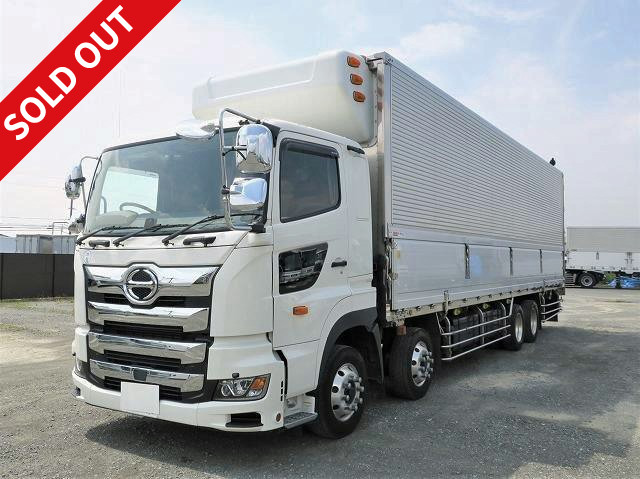 Now on lease! 2019 Hino Profia, refrigerated wing, 4-axle low floor, Thermo King -29 degree setting, rear air suspension, standby function, sub-engine refrigeration system, dealer inspection record book included