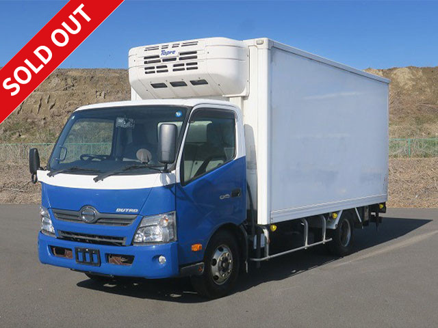 2017 Hino Dutro 3t refrigerated van, wide long, combination gate, Topre-made, -5 degree setting, 2-stage lashing rail, rear shutter type