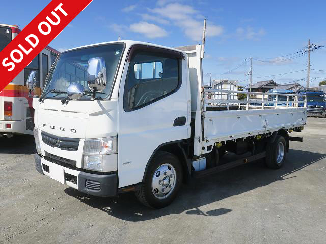 2013 Mitsubishi Fuso Canter 2t flatbed, 3-way opening, standard long, full low floor, 150 horsepower [medium-sized (5t only) license compatible *old standard license OK] ★Inspection valid until December 2014★