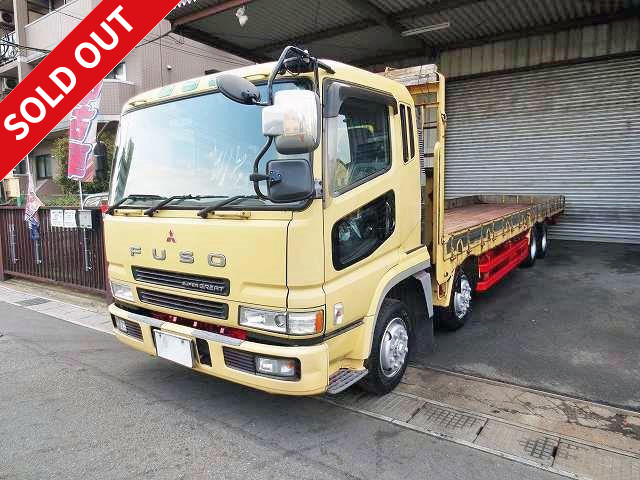 1997 model! 400,000 km on the clock! Mitsubishi Super Great 4-axle low-floor flatbed with a maximum load capacity of 14 tons