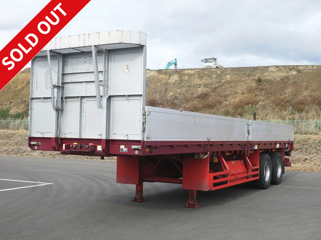 2011 Nippon Trex 2-axle aluminum block flat trailer, 5-way opening, maximum load capacity 22t, lift axle, air suspension, ★MOT valid until January 2015★