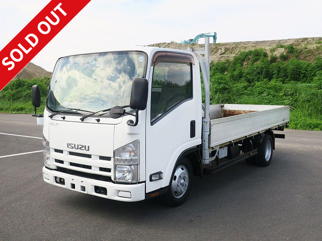 2013 Isuzu Elf 2t flat body aluminum block 3-way opening standard long full low floor floor metal plate 2 pedals 150 horsepower [medium-sized (5t limited) license compatible *old standard license OK]