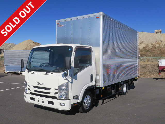 2016 Isuzu Elf 2t aluminum van, wide and long, cargo bed height 245cm, combination gate, full low floor, 2-stage lashing rail, 150 horsepower [medium-sized license required *excluding 5t limited]