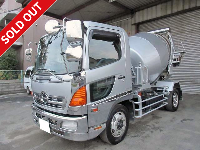 Vehicle inspection included! 2004 model! Hino extra-ton concrete mixer truck, Shinmaywa 5.6m3