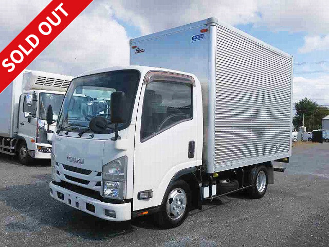 2017 Isuzu Elf 2t aluminum van, standard short, cargo bed height 212cm, fully low floor, 150 horsepower [medium-sized (5t only) license compatible *old standard license OK]