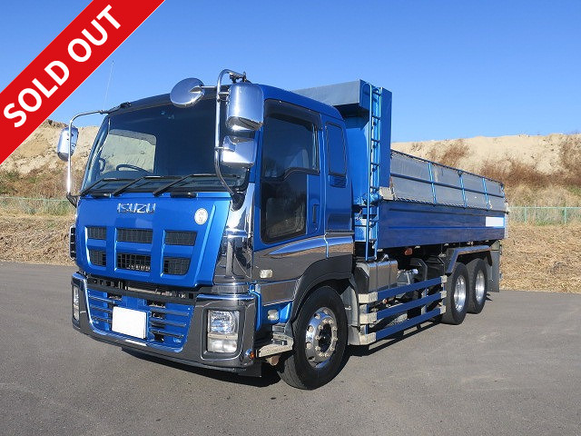 2015 Isuzu Giga 22 ton long dump truck, made in Far East, high-floor 3-axle, retarder, valid until July 2014, with vehicle inspection