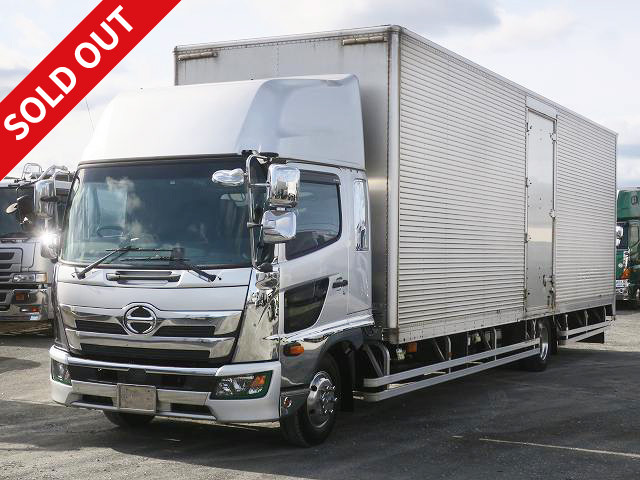 2018 Hino Ranger Medium Aluminum Van, Extra Long, 9300 Wide, Left Side Door, Rear Air Suspension, High Roof, 240 Horsepower, Aluminum Wheels