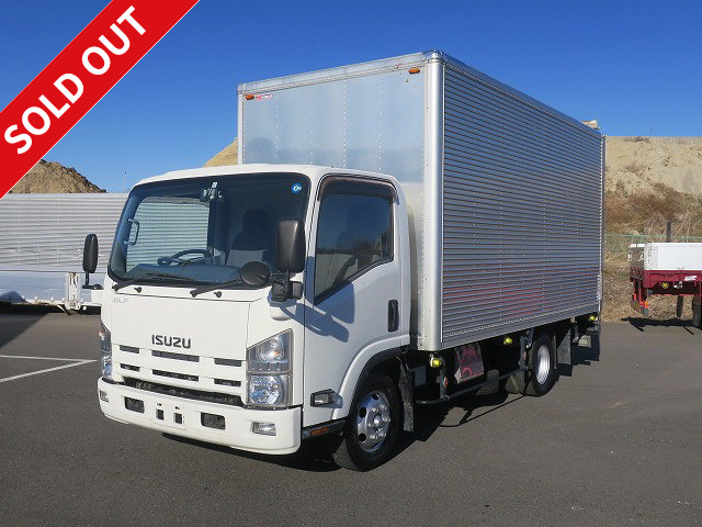 2014 Isuzu Elf 3t aluminum van, wide and long, cargo bed height 225cm, combination gate, full low floor, 2-stage lashing rail [medium-sized license compatible *excluding 5t limited]