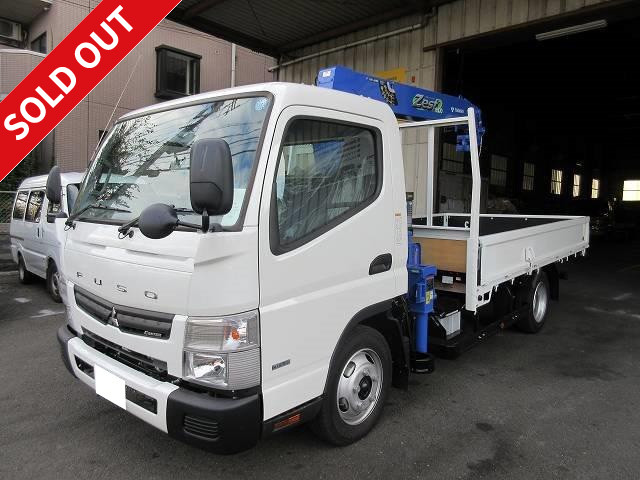 2014 model! Mitsubishi Fuso Canter with 2t low-floor crane ★ Wide and long ★ 4-stage radio-controlled hook-in