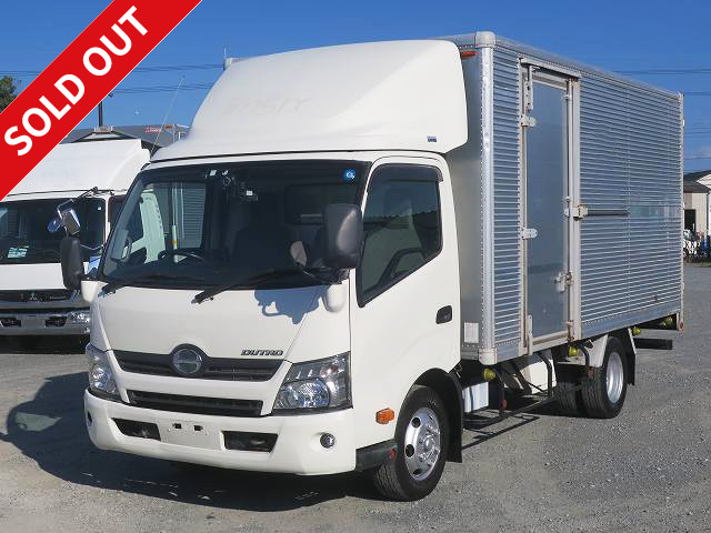 2018 Hino Dutro 3t Aluminum Van Wide Long Cargo Bed Height 205cm Left Side Door Fully Low Floor 2 Levels of Lashing Rails *Made in Japan until February 2014* [Semi-medium license compatible *Excluding 5t limited]