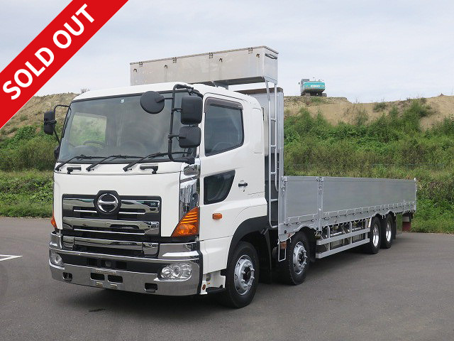 2012 Hino Profia Large flatbed aluminum block 5-way opening 4-axle low floor All-wheel air suspension