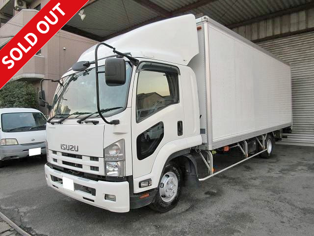 2010 model Isuzu Forward medium-sized aluminum van with lift-up gearbox '6700 wide'