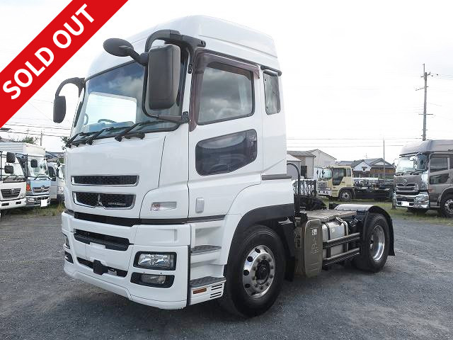 2012 Mitsubishi Fuso Super Great Tractor Head, 5th wheel load 11.5t, 460 horsepower, high roof, aluminum wheels ★ Actual mileage on the meter is about 240,000km! ★