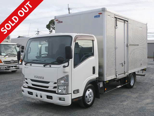 2016 Isuzu Elf 2t Aluminum Van Wide Long Cargo Bed Height 215cm Left Sliding Door 150HP 2-Tier Lashing Rail [Semi-Medium License Compatible *Excluding 5t Limited Edition]