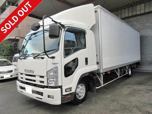 2010 model Isuzu Forward medium-sized aluminum van with lift-up gearbox, 6700 wide