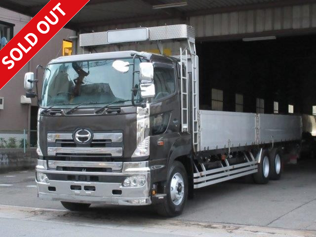 2007 Hino Profia flatbed, aluminum block, 5-way opening, 77cm tailgate, retarder, all-wheel air suspension, 13.6t payload!