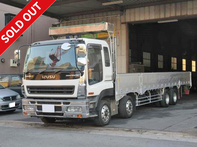 2006 Isuzu Giga flatbed, aluminum block 580mm, 5-way opening, low floor 4-axle 9500mm, rear air suspension, vehicle inspection included!