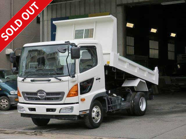 2015 Hino Ranger 4t Dump Truck with Manual Cobo Lane, Reinforced One-Sided Opening Made by Far East {Plenty of Inspection Remaining!!}