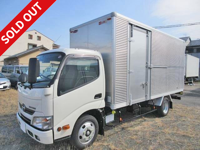 2016 Hino Dutro small aluminum van, 2t capacity, standard long, with side door