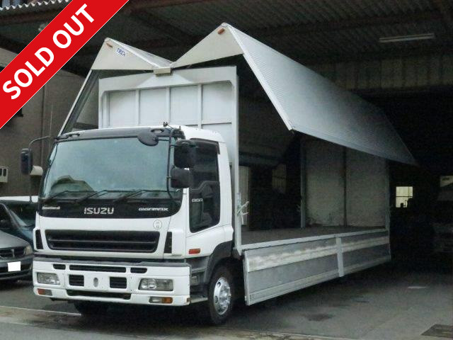 2006 Isuzu Giga, large aluminum wing, retractable pick-up, rear air suspension, low-floor 4-axle vehicle