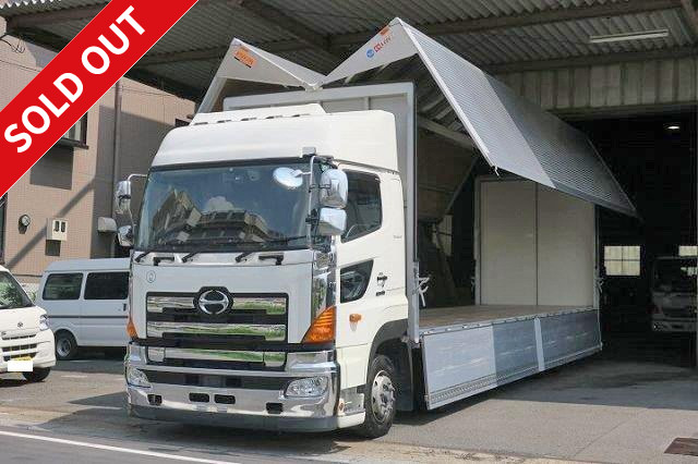 2016 Hino Profia, large aluminum wing, 4-axle low floor, high roof, rear air suspension, ETC, back-eye camera