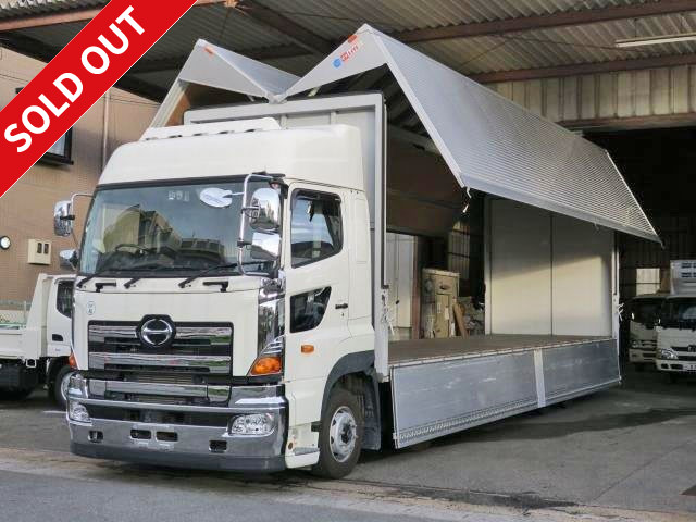 2015 model, 49,000 km, Hino Profia, aluminum wing, high roof, 4-axle low floor, rear air suspension