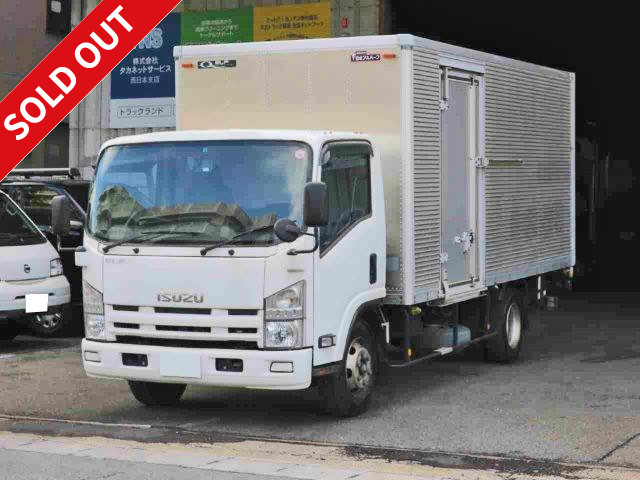 2007 Isuzu Elf Aluminum Van with Combination Gate, Left Side Door, Rear View Camera, ETC, Fully Inspected