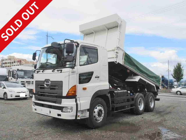 2016 Hino Profia large dump truck, Shinmaywa 5100 reinforced square bottom body, 9100kg load capacity. Available for lease and rental!