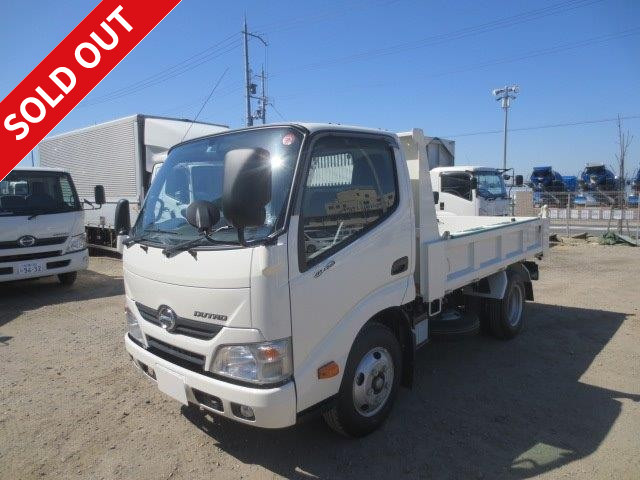 2016 Hino Dutro 3t low bed dump truck with manual cobo lane and reinforced 3-way opening. Available for rental!