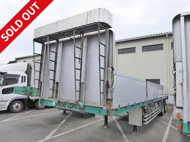 2003 model, made by Nippon Furuhauf, 2-axle aluminum block flat trailer, load capacity 20,800 kg, rear wheel air suspension