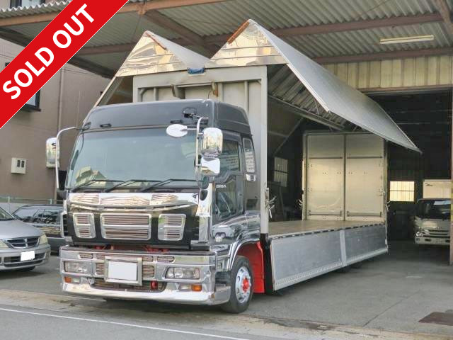 2010 Isuzu Giga, large aluminum wing, 4-axle low floor, rear air suspension, high roof, 380 horsepower, with rear camera