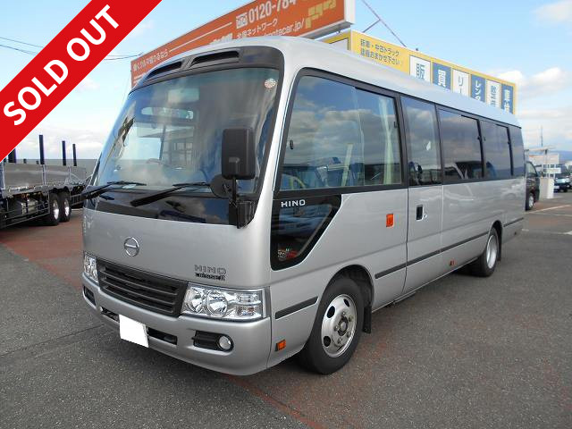 Now available for rental! 2016 Hino Liesse II medium-sized microbus/GX, 29 seats, high roof, with electric step assist, maintenance inspection record book included