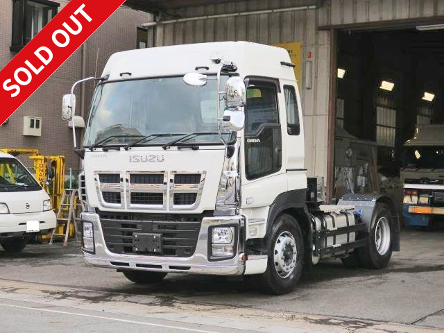 2016 Isuzu Giga Tractor Head, 5th wheel load 11.5t {Maintenance record book included} Rear wheel air suspension, high roof, 420 horsepower