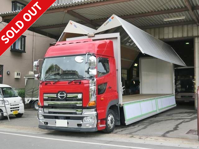 2017 Hino Profia, large aluminum wing, high roof, low floor, 4-axle, rear wheel air suspension, ETC, back-eye camera {Maintenance inspection record book included}