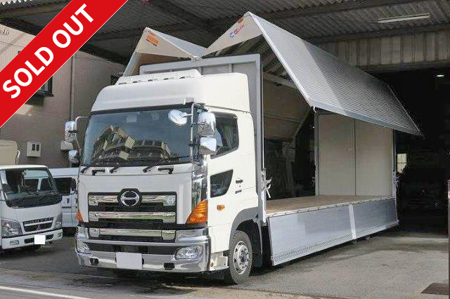 2016 Hino Profia Large aluminum wing High roof 4-axle low floor Rear air suspension 380 horsepower Maintenance inspection record book included