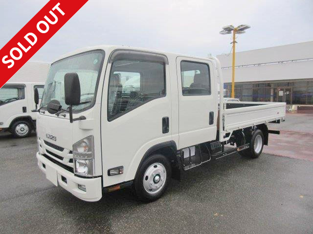 2017 Isuzu Elf Compact flatbed Double cab Wide long Fully low floor ETC included Semi-medium size (5t only) License required