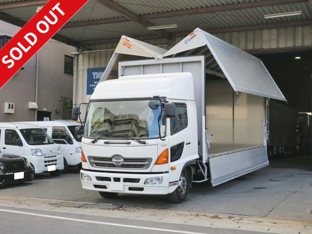 2016 Hino Ranger, medium-sized aluminum wing, 6200 wide, leaf suspension, ETC, bed included