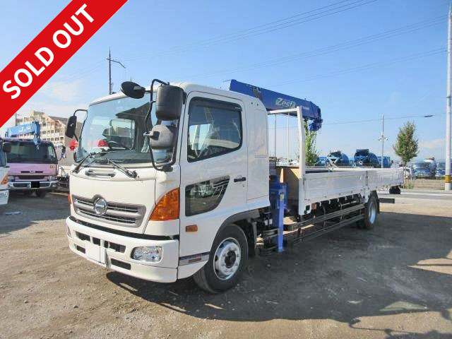 2016 Hino Ranger with extra-ton crane, wooden body, Tadano 5-stage crane, hook-in 2.93t lifting, ETC and bed included