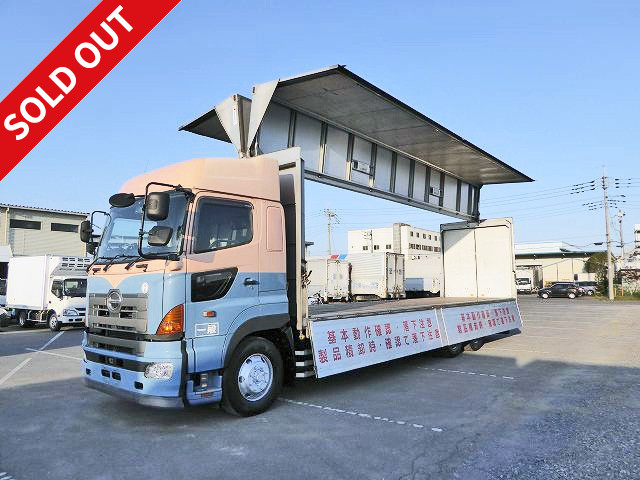 2005 Hino Profia, high deck, 2 rear axles, aluminum wing, rear air suspension, high roof, back-up camera, retarder included!