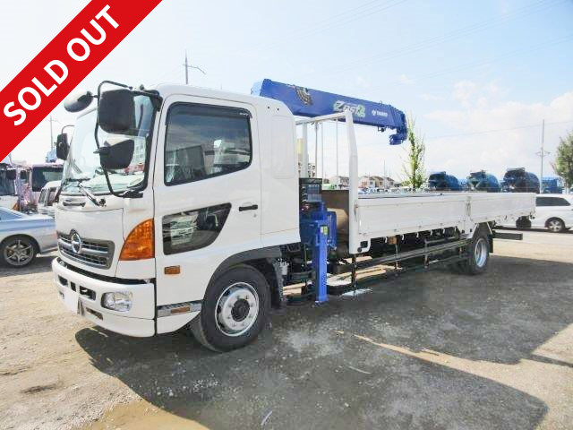 2016 Hino Ranger with extra-ton crane, wooden body, Tadano 5-stage crane, hook-in 2.93t lifting, ETC and bed included