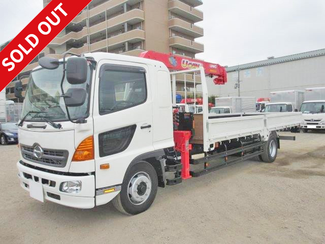 2016 Hino Ranger with 8t crane, wooden body, Furukawa Unic 4-stage, hook-in 2.9t lifting, ETC and bed included