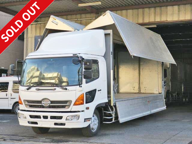 2006 Hino Ranger, heavy-duty aluminum wing, with storage gearbox, rear air suspension, bed, ETC, and backup camera included!